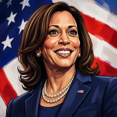 Caricature portrait of a word-salad vice president
