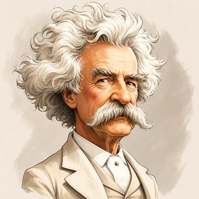 Caricature of Mark Twain (Mark Twain)